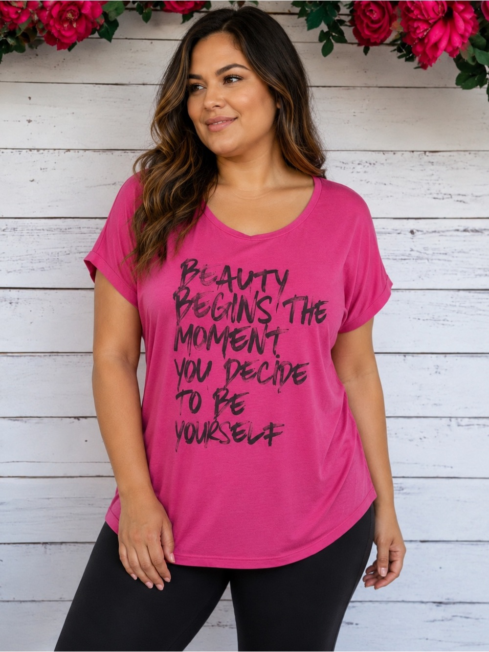 PSK Collective Women's Size 2X Pink Beauty Active Tee New!
